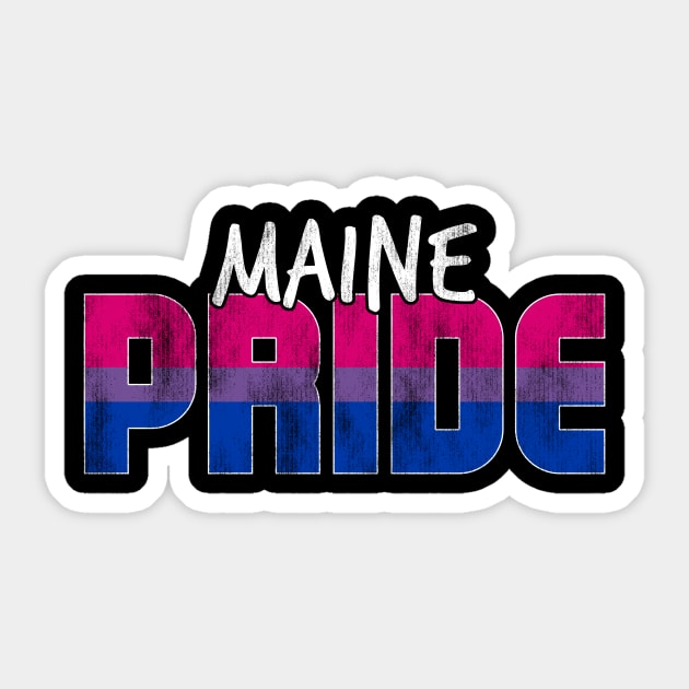 Maine Pride Bisexual Flag Sticker by wheedesign